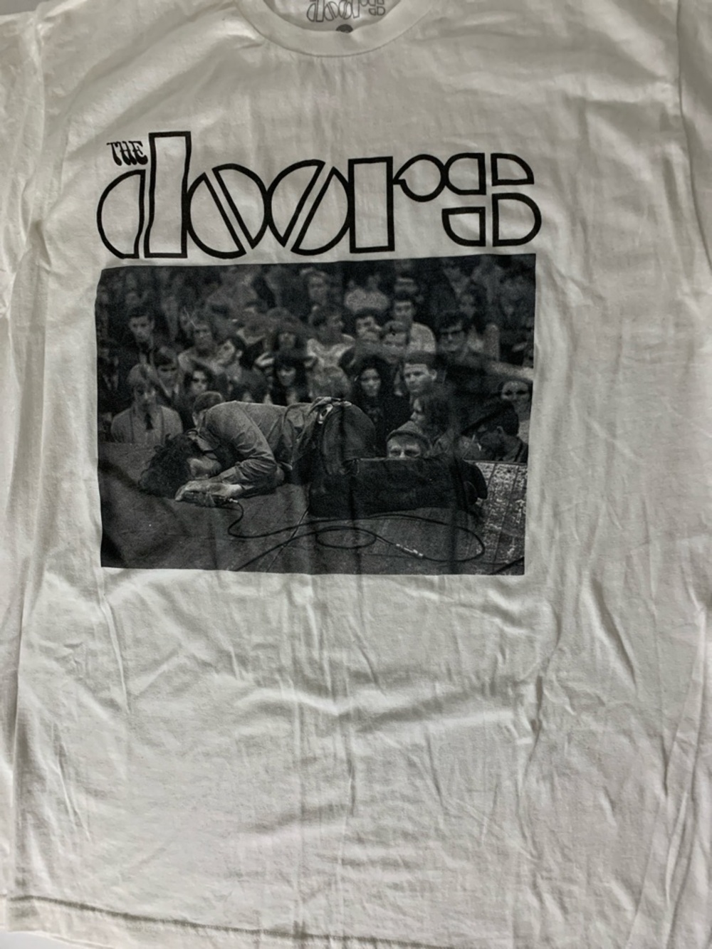 The Doors White Graphic Band Tee - Classic Logo Photo Print